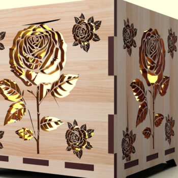 Intra απο ξύλο plywood 3mm-4mm πάχος – Κεριά Ημέρα του Αγίου Βαλεντίνου Κοπή λέιζερ 3 Δίασταση  20x20 cm INTRAFABR-85108666 - Image 3