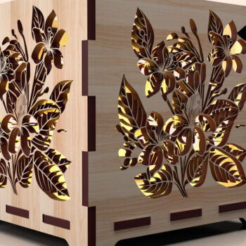 Intra απο ξύλο plywood 3mm-4mm πάχος – Κεριά Ημέρα του Αγίου Βαλεντίνου Κοπή λέιζερ 3 Δίασταση  20x20 cm INTRAFABR-85108666 - Image 4