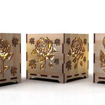 Intra απο ξύλο plywood 3mm-4mm πάχος – Κεριά Ημέρα του Αγίου Βαλεντίνου Κοπή λέιζερ 3 Δίασταση  20x20 cm INTRAFABR-85108666 - Image 5