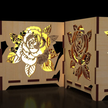 Intra απο ξύλο plywood 3mm-4mm πάχος – Κεριά για την Ημέρα του Αγίου Βαλεντίνου Κοπή λέιζερ 4 Δίασταση  20x20 cm INTRAFABR-85108670 - Image 2