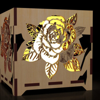 Intra απο ξύλο plywood 3mm-4mm πάχος – Κεριά για την Ημέρα του Αγίου Βαλεντίνου Κοπή λέιζερ 4 Δίασταση  20x20 cm INTRAFABR-85108670 - Image 3