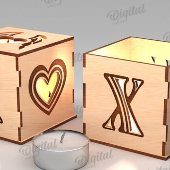 Intra απο ξύλο plywood 3mm-4mm πάχος – Κηροπήγιο Αγίου Βαλεντίνου Δίασταση  20x20 cm INTRAFABR-112097905 - Image 1