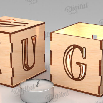 Intra απο ξύλο plywood 3mm-4mm πάχος – Κηροπήγιο Αγίου Βαλεντίνου Δίασταση  20x20 cm INTRAFABR-112097924 - Image 1