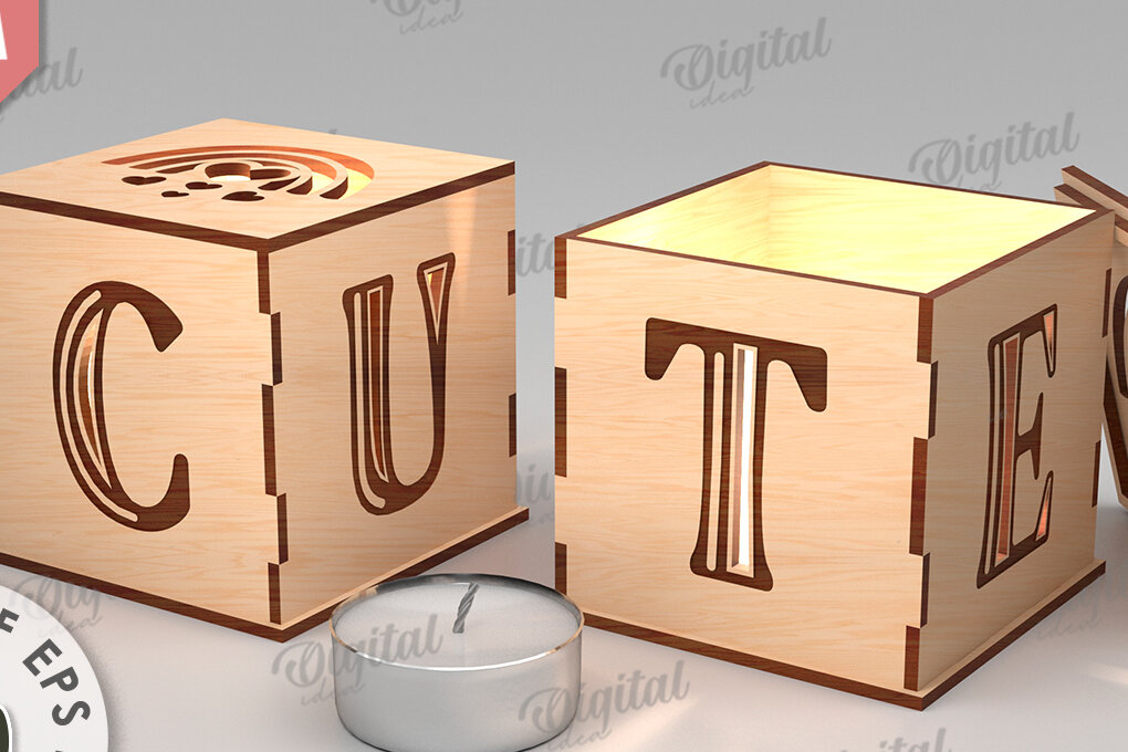 Intra απο ξύλο plywood 3mm-4mm πάχος – Κηροπήγιο Αγίου Βαλεντίνου Δίασταση  20x20 cm INTRAFABR-112097980