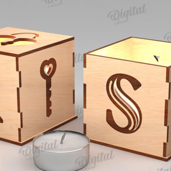 Intra απο ξύλο plywood 3mm-4mm πάχος – Κηροπήγιο Αγίου Βαλεντίνου Δίασταση  20x20 cm INTRAFABR-112098028 - Image 1