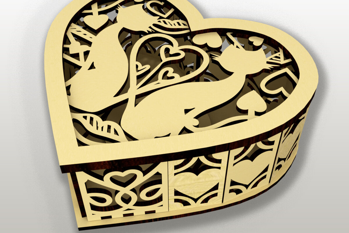 Intra απο ξύλο plywood 3mm-4mm πάχος – Κηροπήγιο για την ημέρα του Αγίου Βαλεντίνου Δίασταση  20x20 cm INTRAFABR-114345184