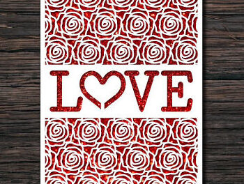 Intra απο ξύλο plywood 3mm-4mm πάχος – Πακέτο κάρτας για την ημέρα του Αγίου Βαλεντίνου Δίασταση  20x20 cm INTRAFABR-57584382 - Image 4