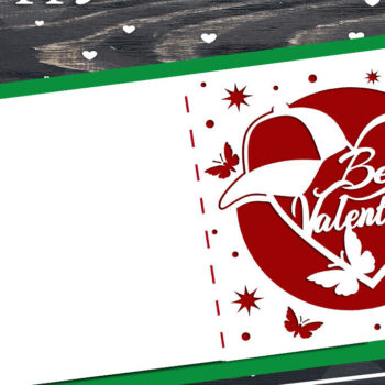 Intra απο ξύλο plywood 3mm-4mm πάχος – Πρότυπο αποκοπής κάρτας για την ημέρα του Αγίου Βαλεντίνου Δίασταση  20x20 cm INTRAFABR-89842148 - Image 3