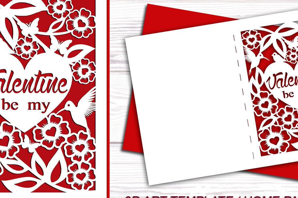 Intra απο ξύλο plywood 3mm-4mm πάχος – Πρότυπα κοπής καρτών για την ημέρα του Αγίου Βαλεντίνου Δίασταση  20x20 cm INTRAFABR-89365893