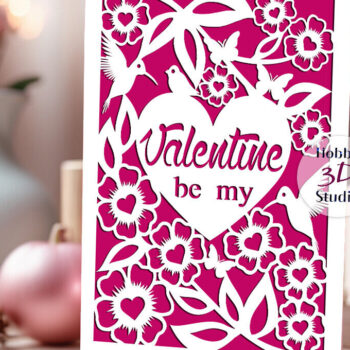 Intra απο ξύλο plywood 3mm-4mm πάχος – Πρότυπα κοπής καρτών για την ημέρα του Αγίου Βαλεντίνου Δίασταση  20x20 cm INTRAFABR-89365893 - Image 2