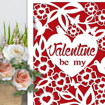 Intra απο ξύλο plywood 3mm-4mm πάχος – Πρότυπα κοπής καρτών για την ημέρα του Αγίου Βαλεντίνου Δίασταση  20x20 cm INTRAFABR-89365893 - Image 3