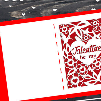 Intra απο ξύλο plywood 3mm-4mm πάχος – Πρότυπα κοπής καρτών για την ημέρα του Αγίου Βαλεντίνου Δίασταση  20x20 cm INTRAFABR-89365893 - Image 4