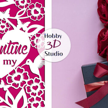 Intra απο ξύλο plywood 3mm-4mm πάχος – Πρότυπα κοπής καρτών για την ημέρα του Αγίου Βαλεντίνου Δίασταση  20x20 cm INTRAFABR-89365893 - Image 5