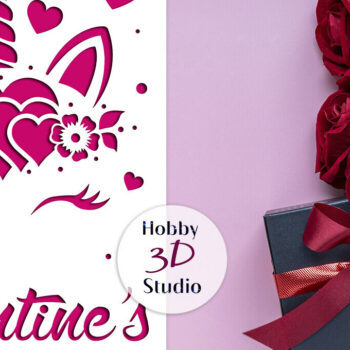 Intra απο ξύλο plywood 3mm-4mm πάχος – Πρότυπα κοπής καρτών για την ημέρα του Αγίου Βαλεντίνου Δίασταση  20x20 cm INTRAFABR-88374741 - Image 5