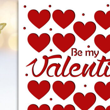 Intra απο ξύλο plywood 3mm-4mm πάχος – Πρότυπα κοπής καρτών για την ημέρα του Αγίου Βαλεντίνου Δίασταση  20x20 cm INTRAFABR-89116745 - Image 1