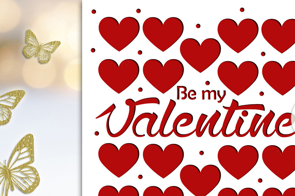 Intra απο ξύλο plywood 3mm-4mm πάχος – Πρότυπα κοπής καρτών για την ημέρα του Αγίου Βαλεντίνου Δίασταση  20x20 cm INTRAFABR-89116745