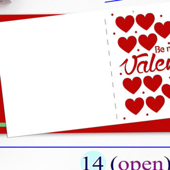 Intra απο ξύλο plywood 3mm-4mm πάχος – Πρότυπα κοπής καρτών για την ημέρα του Αγίου Βαλεντίνου Δίασταση  20x20 cm INTRAFABR-89116745 - Image 2