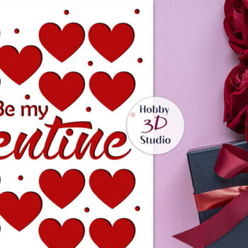 Intra απο ξύλο plywood 3mm-4mm πάχος – Πρότυπα κοπής καρτών για την ημέρα του Αγίου Βαλεντίνου Δίασταση  20x20 cm INTRAFABR-89116745 - Image 4