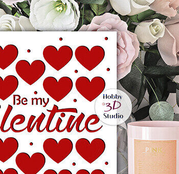 Intra απο ξύλο plywood 3mm-4mm πάχος – Πρότυπα κοπής καρτών για την ημέρα του Αγίου Βαλεντίνου Δίασταση  20x20 cm INTRAFABR-89116745 - Image 5