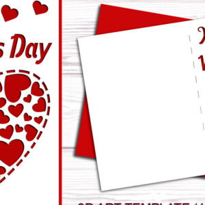 Intra απο ξύλο plywood 3mm-4mm πάχος – Πρότυπα κοπής καρτών για την ημέρα του Αγίου Βαλεντίνου Δίασταση  20x20 cm INTRAFABR-89360859