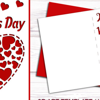 Intra απο ξύλο plywood 3mm-4mm πάχος – Πρότυπα κοπής καρτών για την ημέρα του Αγίου Βαλεντίνου Δίασταση  20x20 cm INTRAFABR-89360859 - Image 1