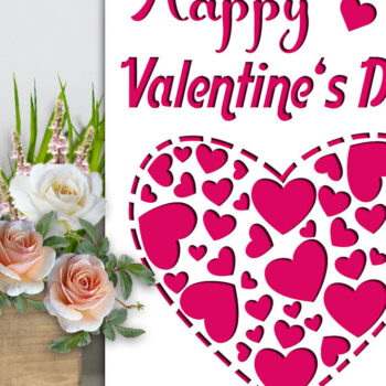 Intra απο ξύλο plywood 3mm-4mm πάχος – Πρότυπα κοπής καρτών για την ημέρα του Αγίου Βαλεντίνου Δίασταση  20x20 cm INTRAFABR-89360859 - Image 2