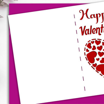 Intra απο ξύλο plywood 3mm-4mm πάχος – Πρότυπα κοπής καρτών για την ημέρα του Αγίου Βαλεντίνου Δίασταση  20x20 cm INTRAFABR-89360859 - Image 3