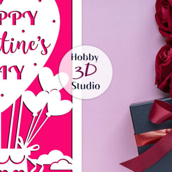 Intra απο ξύλο plywood 3mm-4mm πάχος – Πρότυπα κοπής καρτών για την ημέρα του Αγίου Βαλεντίνου Δίασταση  20x20 cm INTRAFABR-88374201 - Image 2