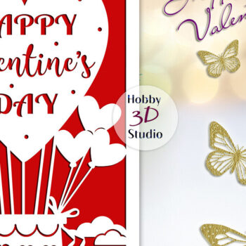 Intra απο ξύλο plywood 3mm-4mm πάχος – Πρότυπα κοπής καρτών για την ημέρα του Αγίου Βαλεντίνου Δίασταση  20x20 cm INTRAFABR-88374201 - Image 4