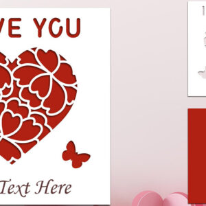 Intra απο ξύλο plywood 3mm-4mm πάχος – Κάρτα για την Ημέρα του Αγίου Βαλεντίνου Χαρτόπανο, κάρτα αγάπης Δίασταση  20x20 cm INTRAFABR-86047959