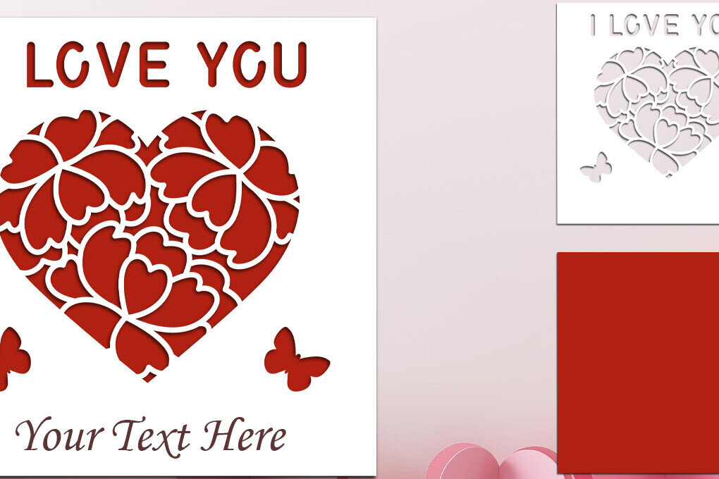 Intra απο ξύλο plywood 3mm-4mm πάχος – Κάρτα για την Ημέρα του Αγίου Βαλεντίνου Χαρτόπανο, κάρτα αγάπης Δίασταση  20x20 cm INTRAFABR-86047959