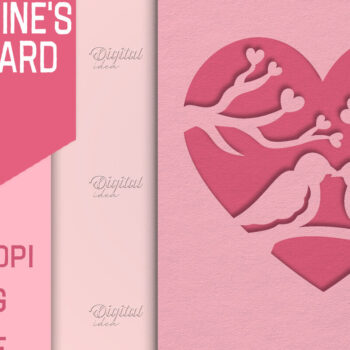 Intra απο ξύλο plywood 3mm-4mm πάχος – Κάρτα για την ημέρα του Αγίου Βαλεντίνου. Ευχετήρια κάρτα Δίασταση  20x20 cm INTRAFABR-85386236 - Image 1