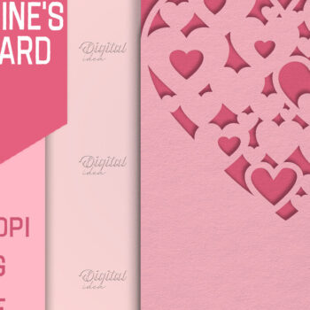 Intra απο ξύλο plywood 3mm-4mm πάχος – Κάρτα για την ημέρα του Αγίου Βαλεντίνου. Ευχετήρια κάρτα Δίασταση  20x20 cm INTRAFABR-85385494 - Image 1