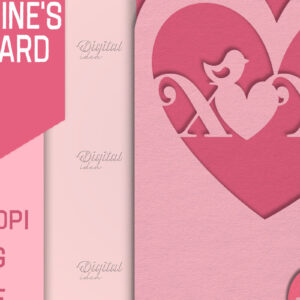 Intra απο ξύλο plywood 3mm-4mm πάχος – Κάρτα για την ημέρα του Αγίου Βαλεντίνου. Ευχετήρια κάρτα Δίασταση  20x20 cm INTRAFABR-85385724
