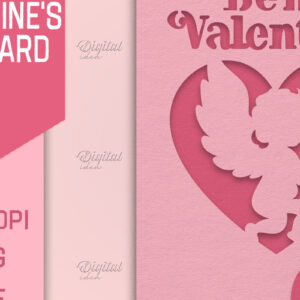 Intra απο ξύλο plywood 3mm-4mm πάχος – Κάρτα για την ημέρα του Αγίου Βαλεντίνου. Ευχετήρια κάρτα Δίασταση  20x20 cm INTRAFABR-85385305