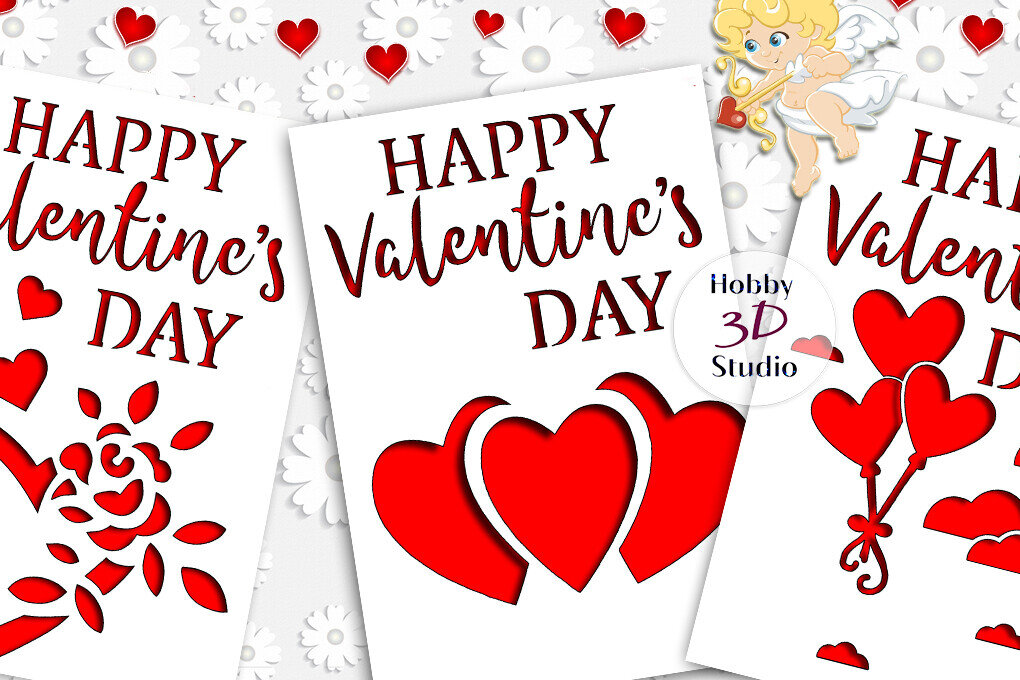 Intra απο ξύλο plywood 3mm-4mm πάχος – Πακέτο καρτών για την ημέρα του Αγίου Βαλεντίνου Δίασταση  20x20 cm INTRAFABR-88588628