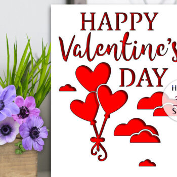 Intra απο ξύλο plywood 3mm-4mm πάχος – Πακέτο καρτών για την ημέρα του Αγίου Βαλεντίνου Δίασταση  20x20 cm INTRAFABR-88588628 - Image 2