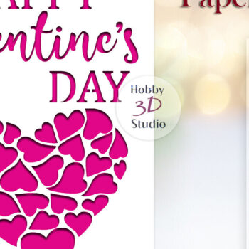 Intra απο ξύλο plywood 3mm-4mm πάχος – Πακέτο καρτών για την ημέρα του Αγίου Βαλεντίνου Δίασταση  20x20 cm INTRAFABR-90177902 - Image 2