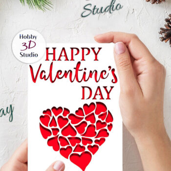 Intra απο ξύλο plywood 3mm-4mm πάχος – Πακέτο καρτών για την ημέρα του Αγίου Βαλεντίνου Δίασταση  20x20 cm INTRAFABR-90177902 - Image 5