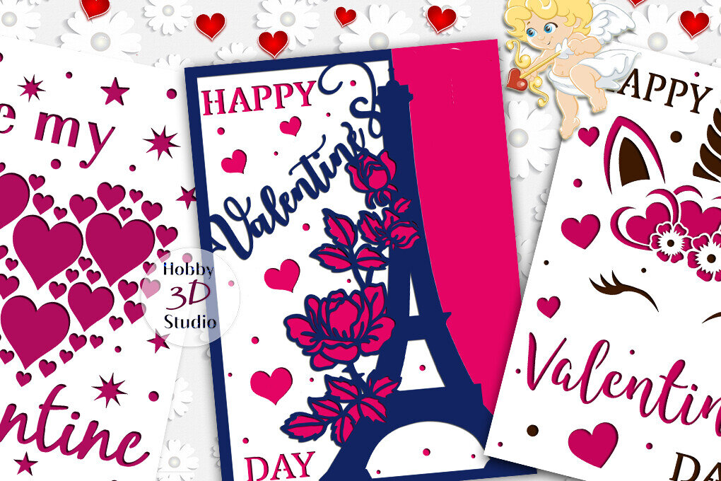 Intra απο ξύλο plywood 3mm-4mm πάχος – Πακέτο καρτών για την ημέρα του Αγίου Βαλεντίνου Δίασταση  20x20 cm INTRAFABR-90182231