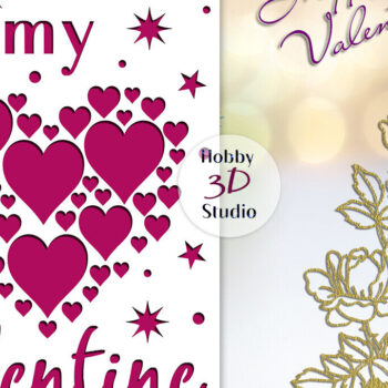 Intra απο ξύλο plywood 3mm-4mm πάχος – Πακέτο καρτών για την ημέρα του Αγίου Βαλεντίνου Δίασταση  20x20 cm INTRAFABR-90182231 - Image 7