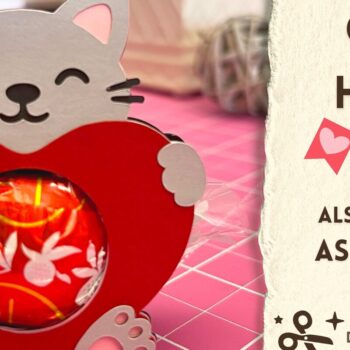 Intra απο ξύλο plywood 3mm-4mm πάχος – Ημέρα του Αγίου Βαλεντίνου Κάτοχος καραμελών για γάτα Δίασταση  20x20 cm INTRAFABR-90899254 - Image 1