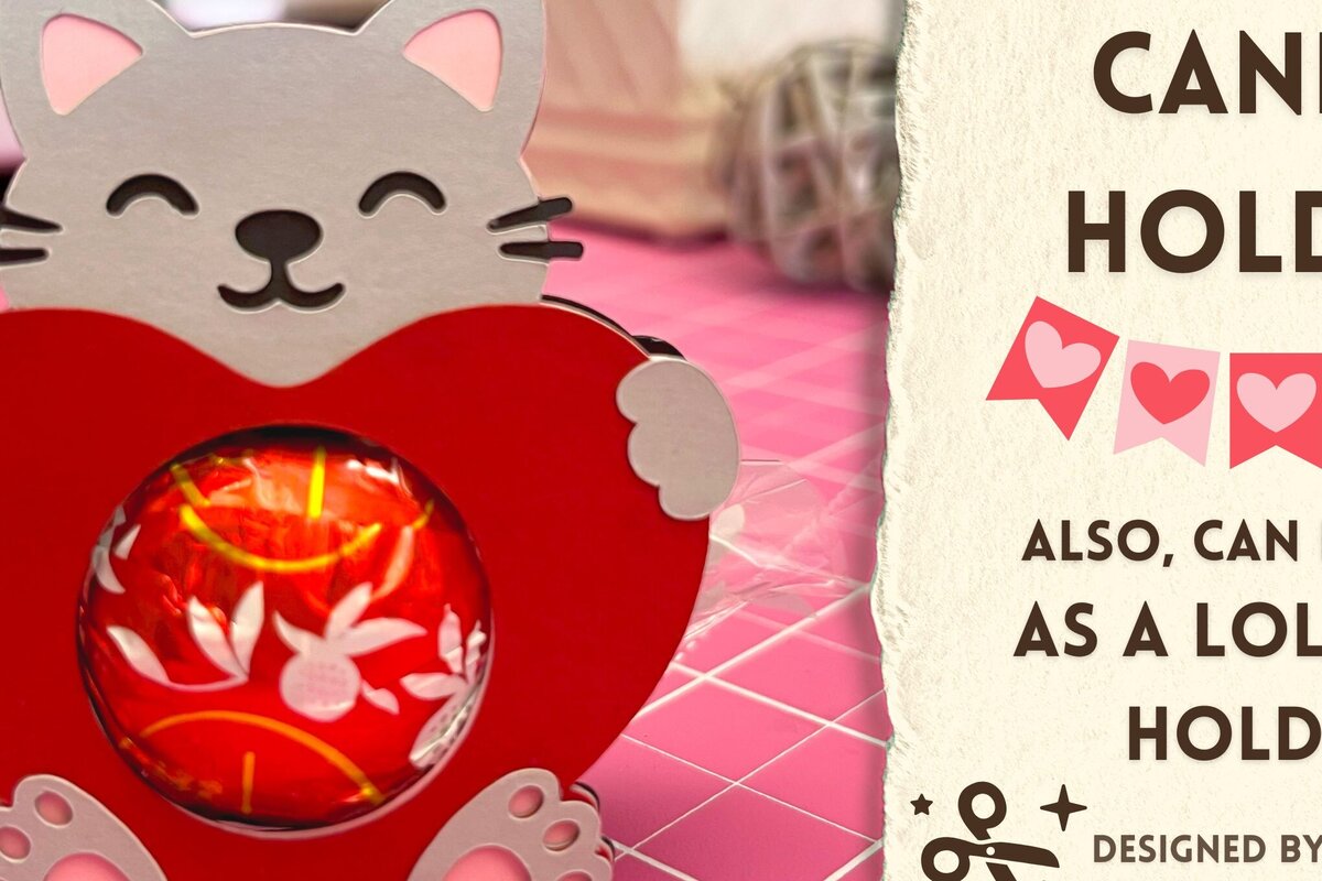 Intra απο ξύλο plywood 3mm-4mm πάχος – Ημέρα του Αγίου Βαλεντίνου Κάτοχος καραμελών για γάτα Δίασταση  20x20 cm INTRAFABR-90899254