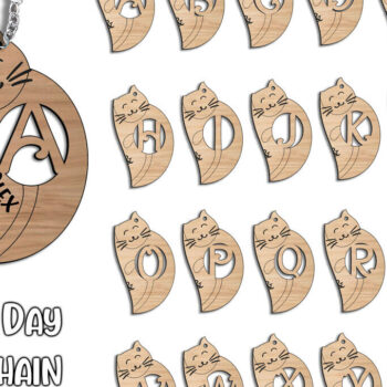 Intra απο ξύλο plywood 3mm-4mm πάχος – Γράμμα για μπρελόκ για την ημέρα του Αγίου Βαλεντίνου E Δίασταση  5x5 cm INTRAFABR-113319529 - Image 1