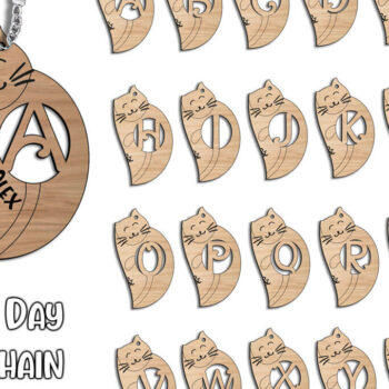 Intra απο ξύλο plywood 3mm-4mm πάχος – Γράμμα για μπρελόκ για την ημέρα του Αγίου Βαλεντίνου G Δίασταση  5x5 cm INTRAFABR-113327572 - Image 1