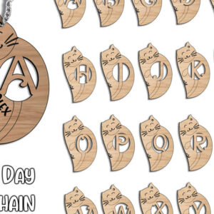 Intra απο ξύλο plywood 3mm-4mm πάχος – Γράμμα για μπρελόκ για την ημέρα του Αγίου Βαλεντίνου L Δίασταση  5x5 cm INTRAFABR-113380285