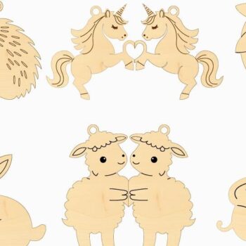 Intra απο ξύλο plywood 3mm-4mm πάχος – Αρχείο κομμένο με μπρελόκ για την ημέρα του Αγίου Βαλεντίνου Δίασταση  5x5 cm INTRAFABR-113073151 - Image 1