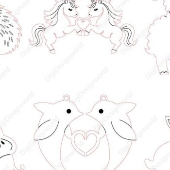 Intra απο ξύλο plywood 3mm-4mm πάχος – Αρχείο κομμένο με μπρελόκ για την ημέρα του Αγίου Βαλεντίνου Δίασταση  5x5 cm INTRAFABR-113073151 - Image 5