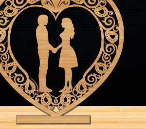 Intra απο ξύλο plywood 3mm-4mm πάχος – Αρχείο κοπής με λέιζερ για την ημέρα του Αγίου Βαλεντίνου Δίασταση  20x20 cm INTRAFABR-112614171