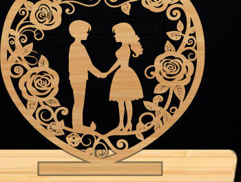 Intra απο ξύλο plywood 3mm-4mm πάχος – Αρχείο κοπής με λέιζερ για την ημέρα του Αγίου Βαλεντίνου Δίασταση  20x20 cm INTRAFABR-112614211 - Image 1